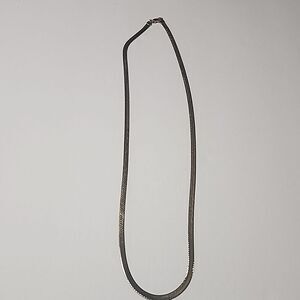 Long Gold Tone Herringbone Snake Chain Necklace Mens Womens Unisex